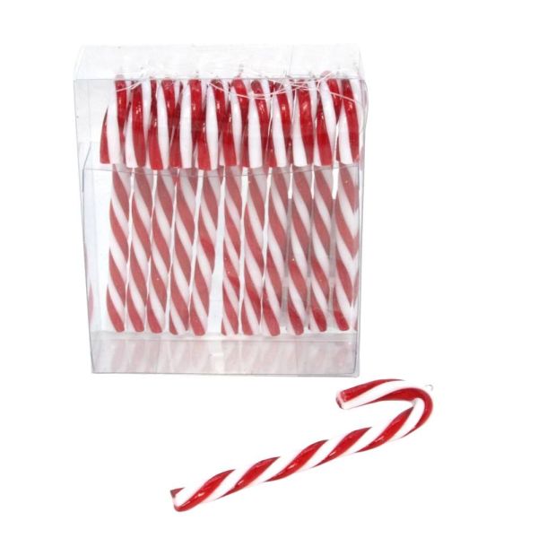 Acrylic Mini Candy Canes - Set of 12